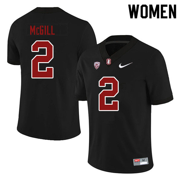 Women #2 Jonathan McGill Stanford Cardinal College Football Jerseys Sale-Black - Click Image to Close